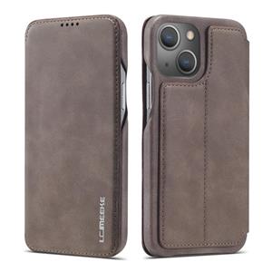 LC.Imeeke Hon Oude Reeks Horizontale Flip Leren Case met Houder & Card Slot voor iPhone 13 Mini