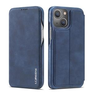 LC.Imeeke Hon Oude Serie Horizontale Flip Lederen Case met Houder & Card Slot voor iPhone 13 Mini