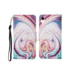 huismerk Voor iPhone XS Max geschilderd patroon horizontale flip Leathe case (Whirlpool marble)