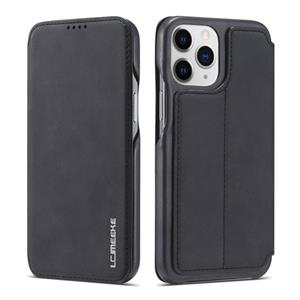 LC.Imeeke Hon Oude Reeks Horizontale Flip Leren Case met Houder & Card Slot voor iPhone 13 Pro (Black)