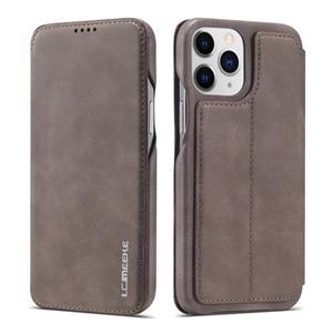 LC.Imeeke Hon Oude Reeks Horizontale Flip Lederen Case met Houder & Card Slot voor iPhone 13 Pro (Koffie)