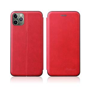 huismerk For iPhone 13 Pro Max Integrated Voltage Retro Texture Magnetic TPU+PU Leather Case with Card Slot & Holder(Red)