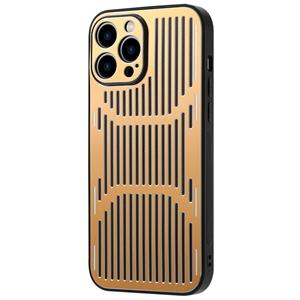 huismerk Hollow warmtedissipatie metalen telefoonhoesje voor iPhone 13 Pro