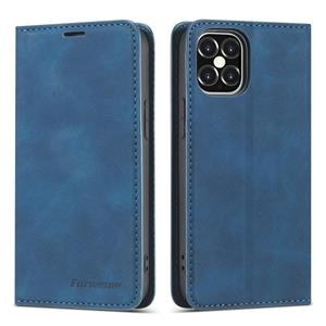 Forwenw Dream Series Magnetic Oil Edge Horizontale Flip Lederen Case met Holder & Card Slot & Photo Frame & Wallet Voor iPhone 12 mini(Blauw)