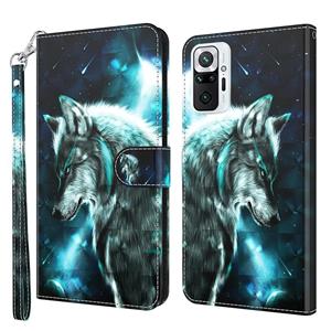 huismerk Voor Xiaomi Redmi Note 10 PRO / 10 PRO MAX 3D Painting Pattern TPU + PU lederen telefoonhoes (WOLF)