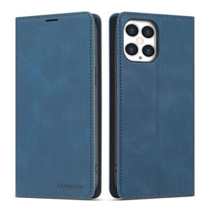 Forwenw Dream Series Magnetic Oil Edge Horizontale Flip Lederen case met Houder & Card Slot & Photo Frame & Wallet Voor iPhone 12 / 12 Pro(Blauw)