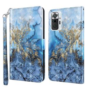 huismerk Voor Xiaomi Redmi Note 10 PRO / 10 PRO MAX 3D Painting Pattern TPU + PU lederen telefoonhoes (Melkweg)