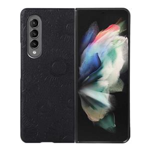 huismerk Voor Samsung Galaxy Z Fold3 5G Zonnebloempatroon PU+TPU+PC SHOCKPOBLE telefoonhoes