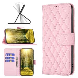 huismerk Diamond Lattice Wallet Leather Flip Phone Case voor iPhone 13 Pro