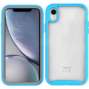 huismerk Starry Sky Solid Color Series Schokbestendige PC + TPU beschermhoes voor iPhone XR (lichtblauw)