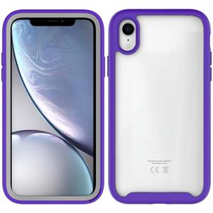 huismerk Starry Sky Solid Color Series Shockproof PC + TPU beschermhoes voor iPhone XR(Paars)