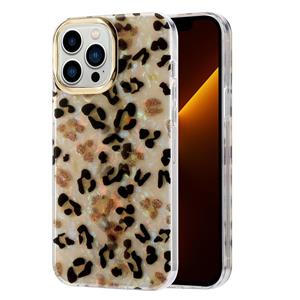 huismerk Galvaniseren Shell Textuur Telefoonhoes voor iPhone 13 (Leopard Y4)