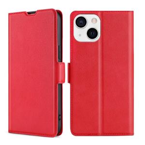 huismerk Ultra-dunne spanning Side Buckle PU + TPU Horizontale Flip Leren Case met Houder & Card Slot voor iPhone 13 Mini