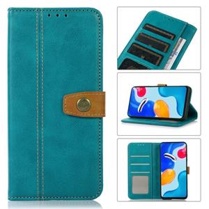 huismerk Stitching Thread Calf Texture Leather Phone Case For iPhone 13 Pro Max(Light Green)