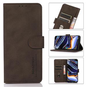 huismerk For Samsung Galaxy S22+ 5G KHAZNEH Matte Texture Leather Phone Case(Brown)