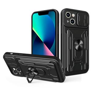 huismerk Glijdende Cockshield Card-telefooncase voor iPhone 13