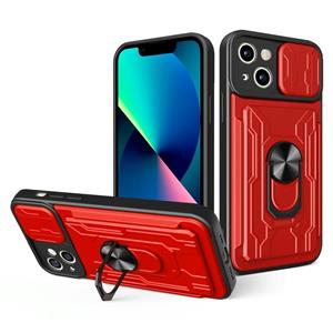 huismerk Glijdende Cockshield Card-telefooncase voor iPhone 13