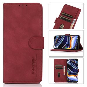 huismerk For Samsung Galaxy S22 5G KHAZNEH Matte Texture Leather Phone Case(Red)