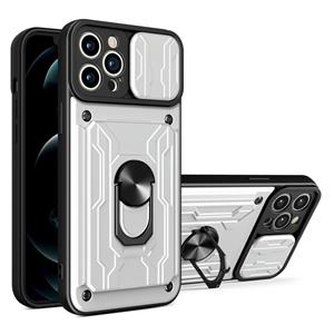 huismerk Glijdende Cockshield Card Phone Case voor iPhone 13 Pro Max