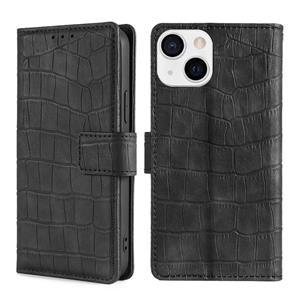 huismerk Huid voelt krokodil textuur magnetische sluiting horizontale flip pu lederen tas met houder & kaart slots & portefeuille voor iphone 13