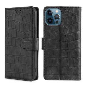 huismerk Huid voelt krokodil textuur magnetische sluiting horizontale flip pu lederen tas met houder & kaart slots & portefeuille voor iphone 13 pro