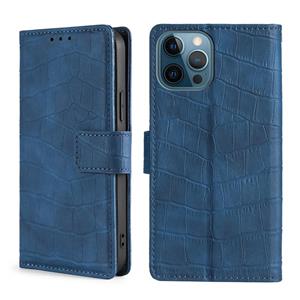 huismerk Huid voelt krokodil textuur magnetische sluiting horizontale flip pu lederen tas met houder & kaart slots & portefeuille voor iphone 13 pro