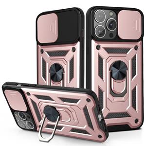 huismerk Schuifcamera Cover Design TPU + PC-beschermhoes voor iPhone 13 Mini (Rose Gold)