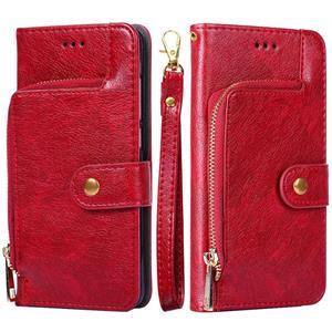 huismerk Zipper Bag PU + TPU Horizontale Flip Leren Case met Houder & Card Slot & Wallet & Lanyard voor iPhone 13 Pro Max