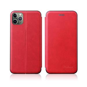 huismerk For iPhone 13 mini Integrated Voltage Retro Texture Magnetic TPU+PU Leather Case with Card Slot & Holder(Red)