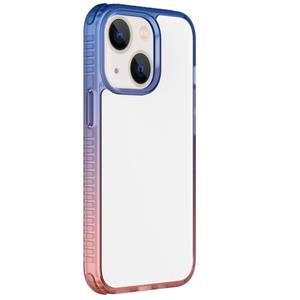 huismerk Colorful Gradient TPU + PC Phone Case For iPhone 13(Blue Pink)