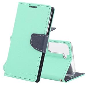 For Samsung Galaxy S22 5G GOOSPERY FANCY DIARY Cross Texture Leather Phone Case(Mint Green)