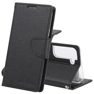 For Samsung Galaxy S22+ 5G GOOSPERY FANCY DIARY Cross Texture Leather Phone Case(Black)