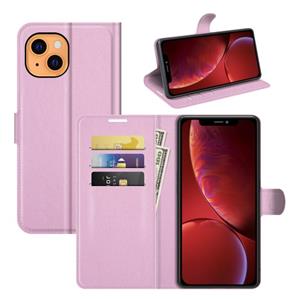 huismerk For iPhone 13 mini Litchi Texture Horizontal Flip Protective Case with Holder & Card Slots & Wallet(Pink)