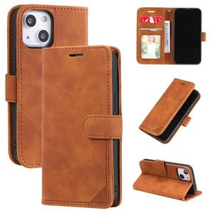 huismerk Huid voelt anti-diefstal borstel horizontale flip lederen telefoonhoesje voor iphone13 mini