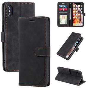 huismerk Huid voelt anti-diefstal borstel horizontale flip lederen telefooncase voor iPhone XS max