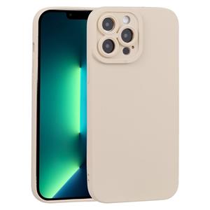 huismerk TPU Oil-besproeid Zachte telefoonhoes voor iPhone 13 Pro Max (Khaki)