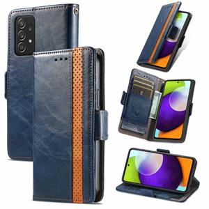 huismerk Voor Samsung Galaxy A52 5G Caseneo Business Splicing Dual Magnetic Buckle Horizontale Flip PU Lederen Case met Houder & Card Slots & Portemonnee