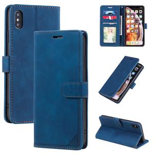 huismerk Huid voelt anti-diefstal borstel horizontale flip lederen telefooncase voor iPhone XS max