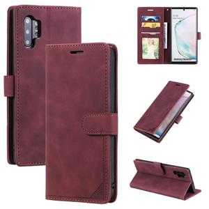 huismerk Voor Samsung Galaxy Note10 + Skin Feel Anti-Diefstal Borstel Horizontale Flip Leren Telefoon Case