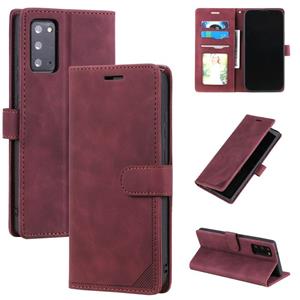 huismerk Voor Samsung Galaxy Note20 Skin Feel Anti-Diefstal Borstel Horizontale Flip Leren Telefoonhoes