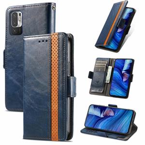 huismerk Voor Xiaomi Redmi Note 10 JP Edition Caseo Business Splicing Dubbele Magnetische Gesp horizontale Flip PU Lederen Case met Houder & Card Slots & Porte