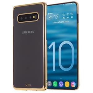 Voor Galaxy S10e GEBEI Shockproof Plating PC Beschermhoes (Goud)