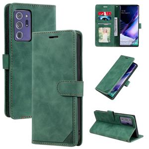 huismerk Voor Samsung Galaxy Note20 Ultra Skin Feel Anti-Diefstal Borstel Horizontale Flip Leren Telefoonhoesje