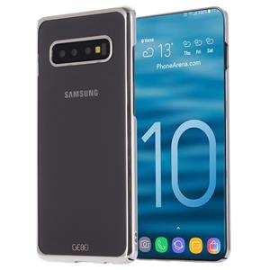 Voor Galaxy S10e GEBEI shock proof plating PC beschermhoes (zilver)