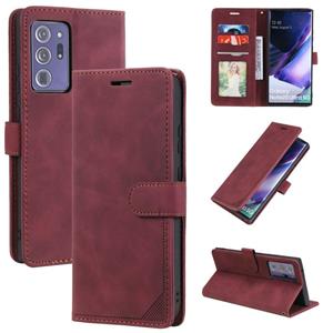 huismerk Voor Samsung Galaxy Note20 Ultra Skin Feel Anti-Diefstal Borstel Horizontale Flip Lederen Telefoonhoes