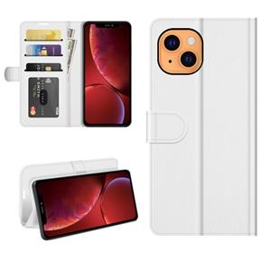 huismerk R64 Texture Single Horizontal Flip Protective Case with Holder & Card Slots & Wallet& Photo Frame for iPhone 13(White)