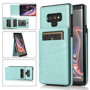 huismerk Voor Samsung Galaxy Note9 Solid Color PC + TPU beschermhoes met houder en kaartsleuven (groen)