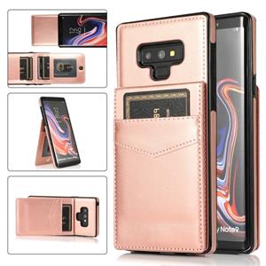 huismerk Voor Samsung Galaxy Note9 Solid Color PC + TPU Beschermhoes met houder & Card Slots (Rose Gold)