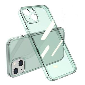 huismerk High Transparent Tempered Glass + TPU Shockproof Case For iPhone 13 Pro Max(Green)