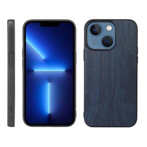 huismerk Houten Textuur PU-telefooncase voor iPhone 13 Mini